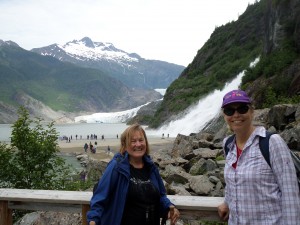 Mendenhall Glacier and waterfall...